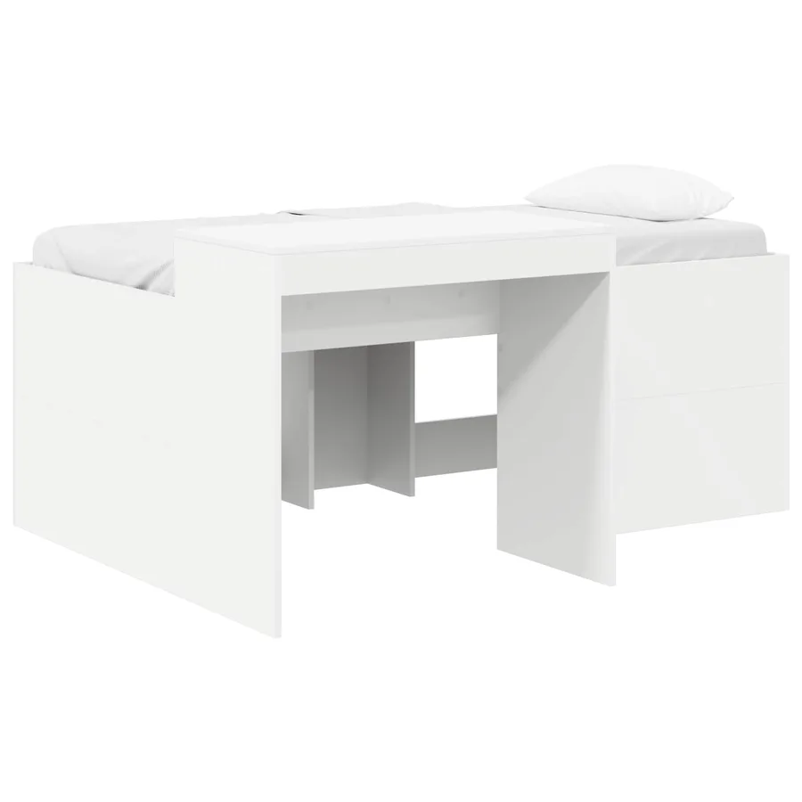 Lit haut pour enfants avec bureau Blanc 80 x 160 cm - 2
