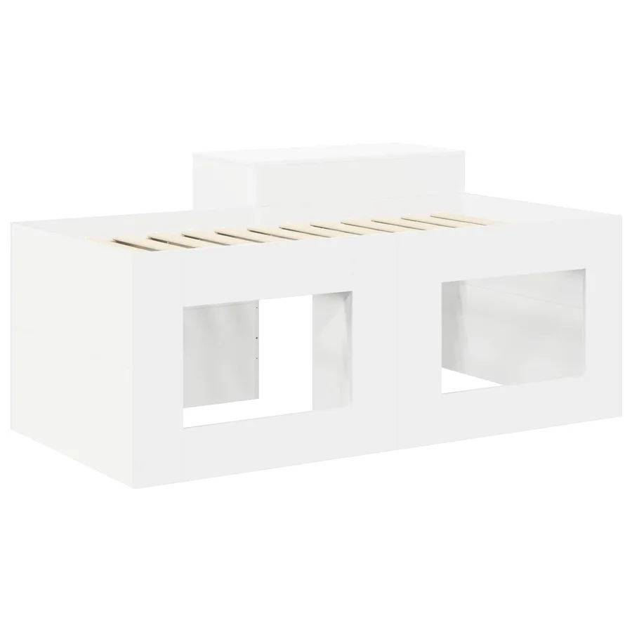 Lit haut pour enfants avec bureau Blanc 80 x 160 cm - 5