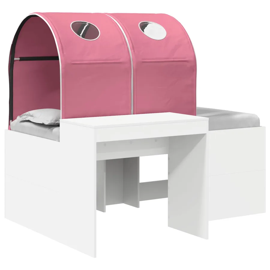 Lit avec Tunnel 3 pc Chêne Artisanal et Rose Bois d'ingénierie - 2