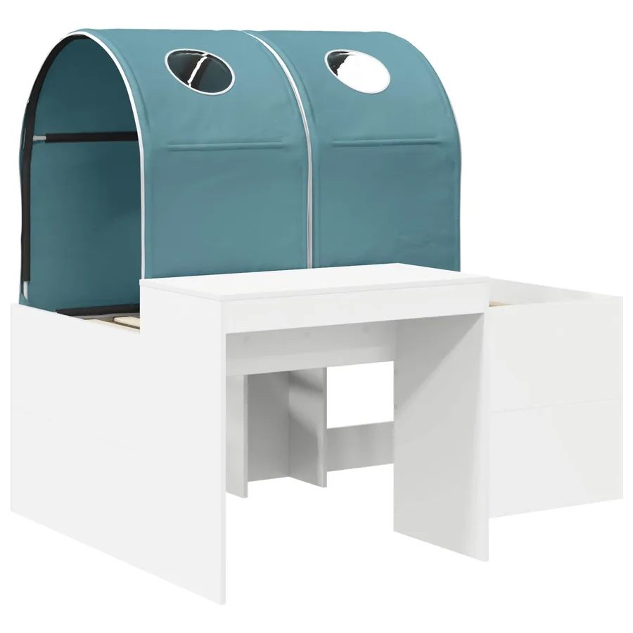 Lit avec Tunnel 3 pc Chêne Artisanal et Bleu Clair - 3