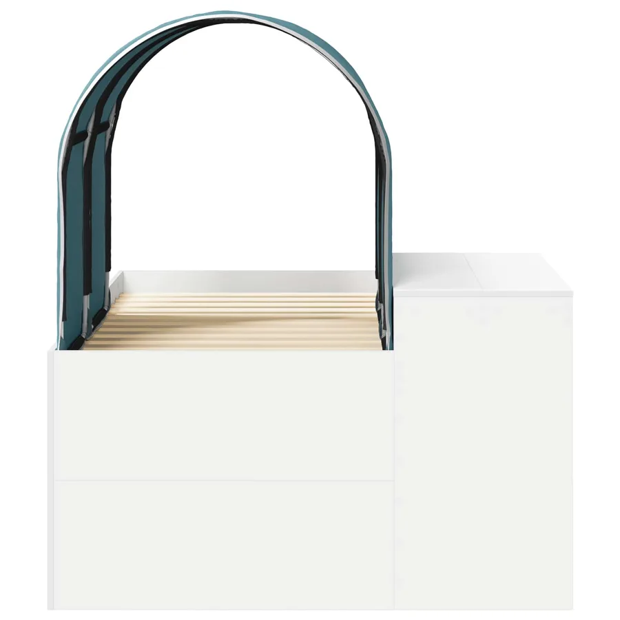 Lit avec Tunnel 3 pc Chêne Artisanal et Bleu Clair - 7