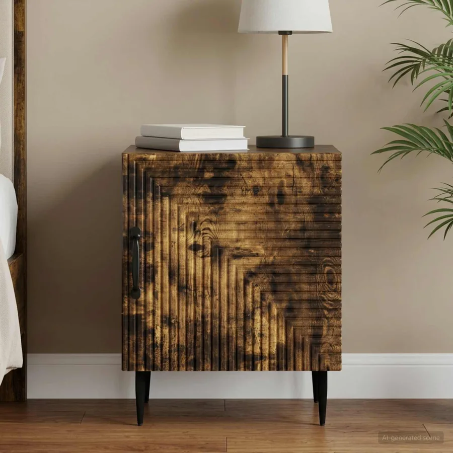 Cabinet de chevet Chêne fumé 43 x 34,5 x 50 cm