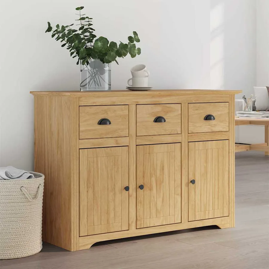 Buffet BODO Marron miel 115,5 x 44 x 80 cm Bois d'ingénierie