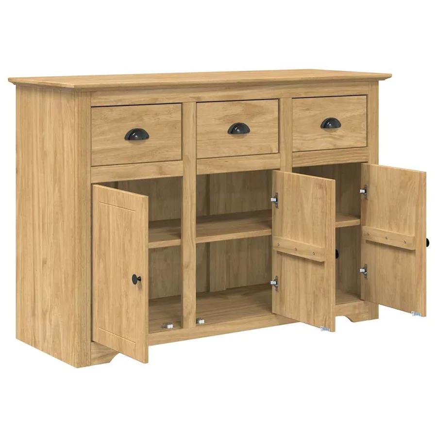 Buffet BODO Marron miel 115,5 x 44 x 80 cm Bois d'ingénierie - 3