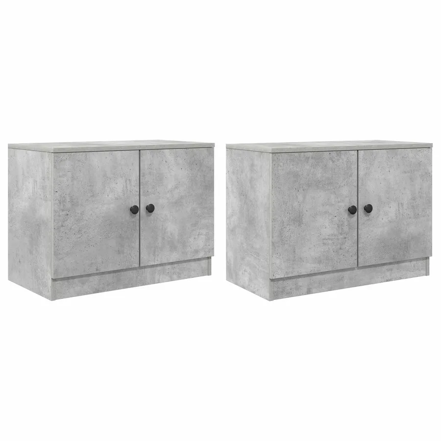 Armoire de rangement pour lit mezzanine 2 pc Gris béton - 4