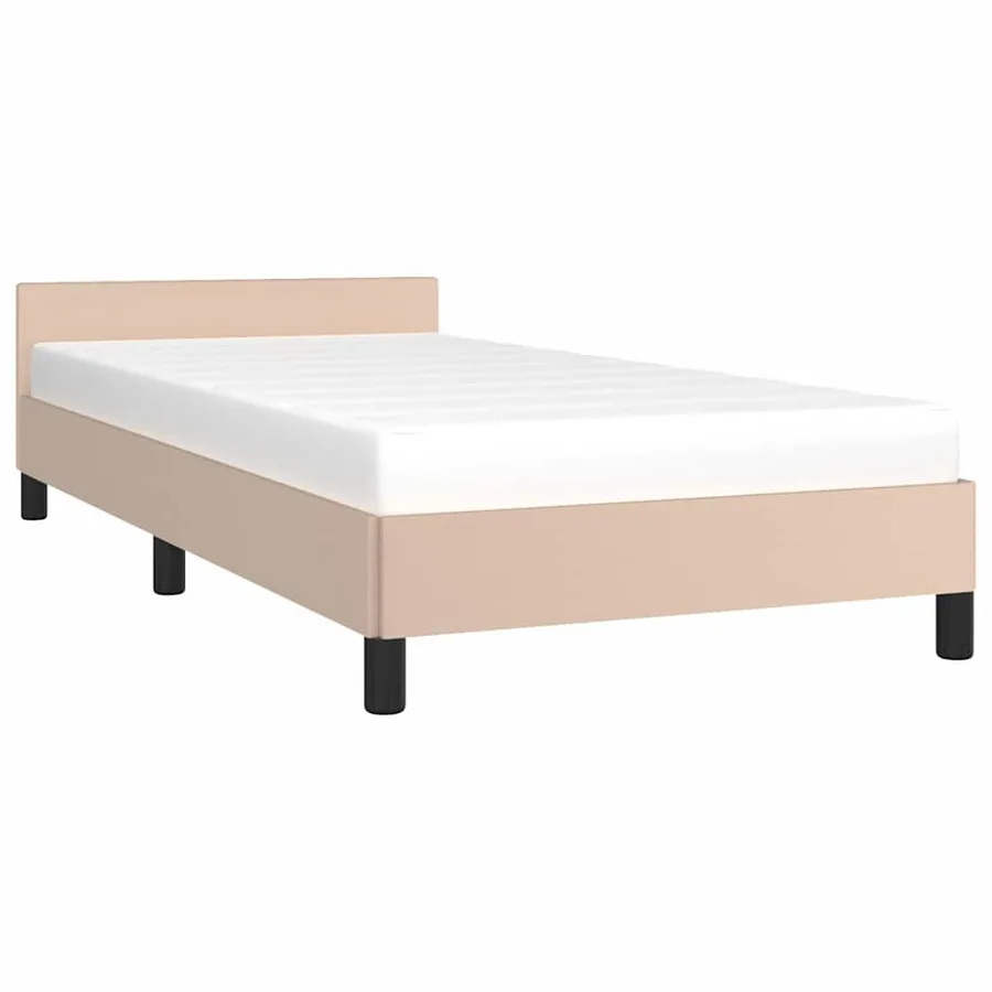 Cadre de lit avec tête de lit sans matelas cappuccino 90x200 cm - 3