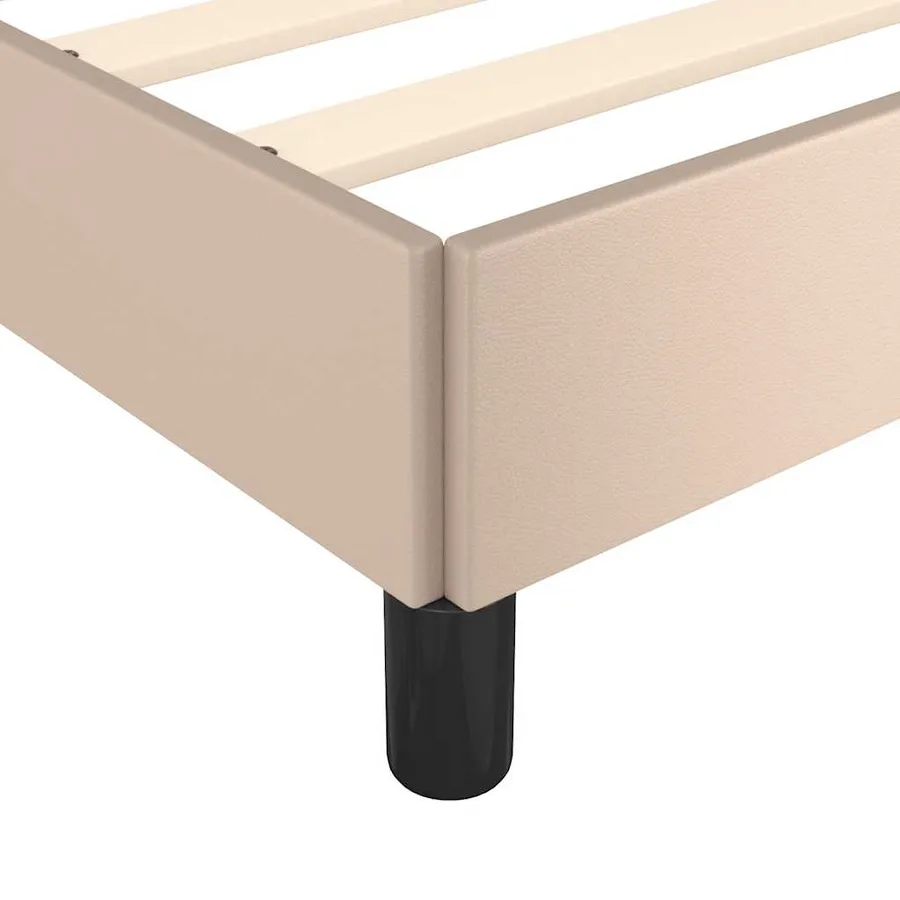 Cadre de lit avec tête de lit sans matelas cappuccino 90x200 cm - 7