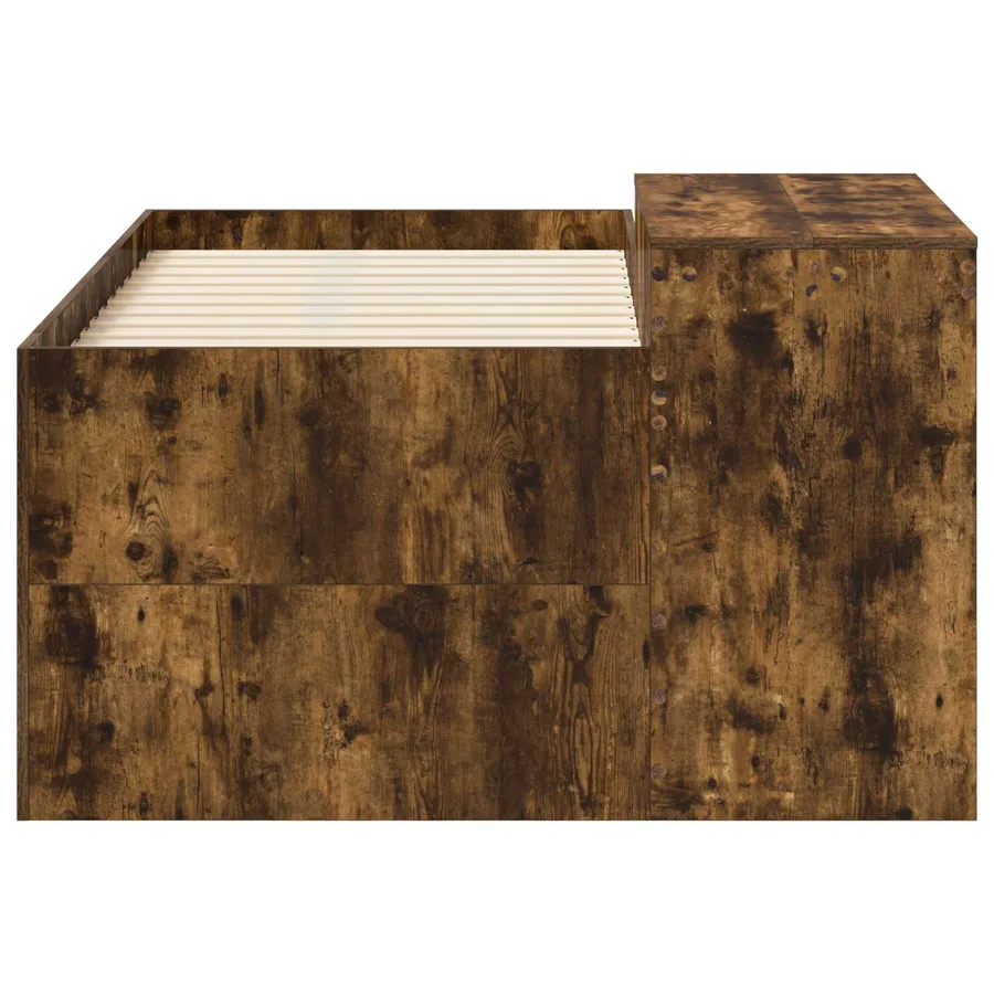 Lit haut pour enfants avec bureau Chêne fumé 80 x 160 cm - 4