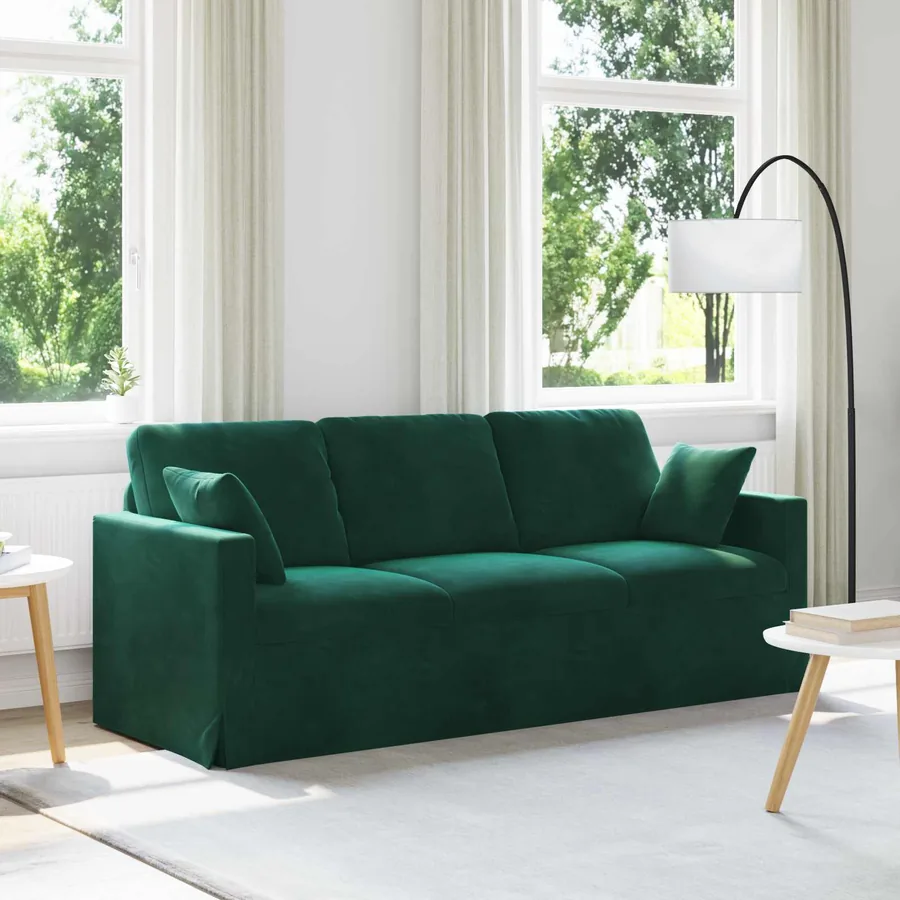 Canapé Vert foncé 198 x 78 x 80 cm Velours