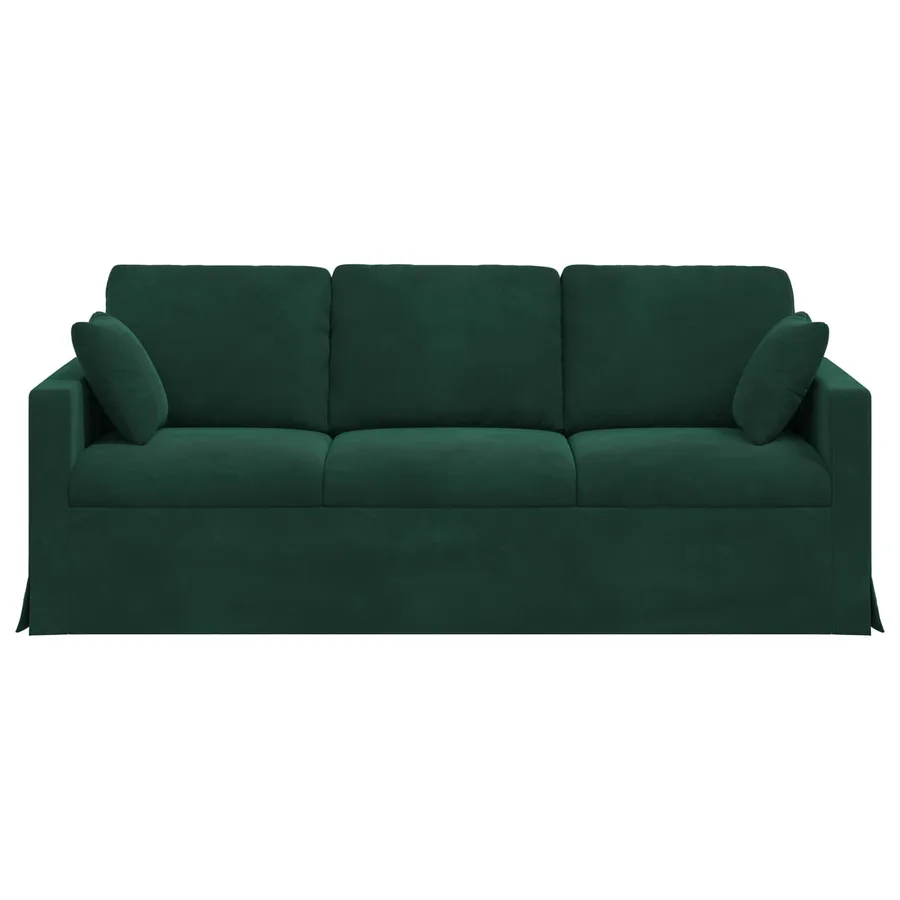 Canapé Vert foncé 198 x 78 x 80 cm Velours - 4