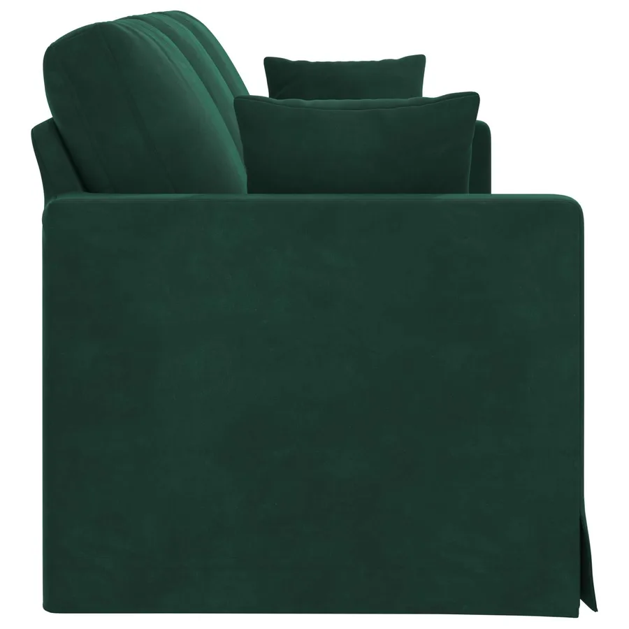Canapé Vert foncé 198 x 78 x 80 cm Velours - 5