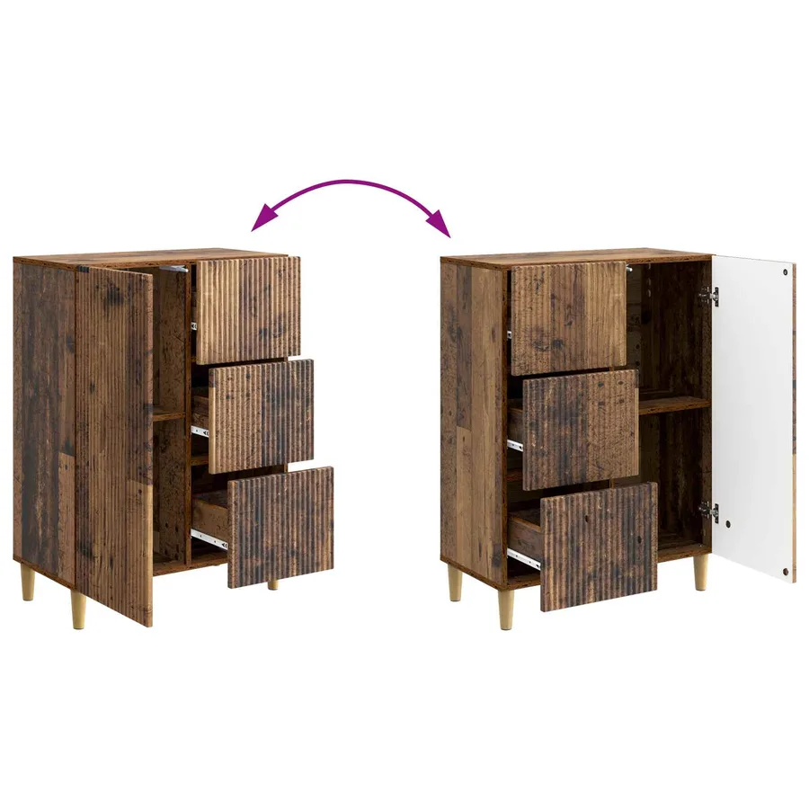 Buffet Bois ancien 66 x 34,5 x 90 cm Bois d'ingénierie - 10