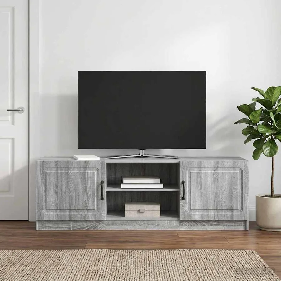 Meuble TV Sonoma gris 150 x 31 x 47 cm Bois d'ingénierie - 4