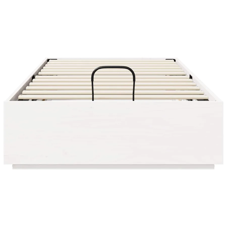 Cadre de lit ottoman avec rangement Blanc 100 x 200 cm - 7