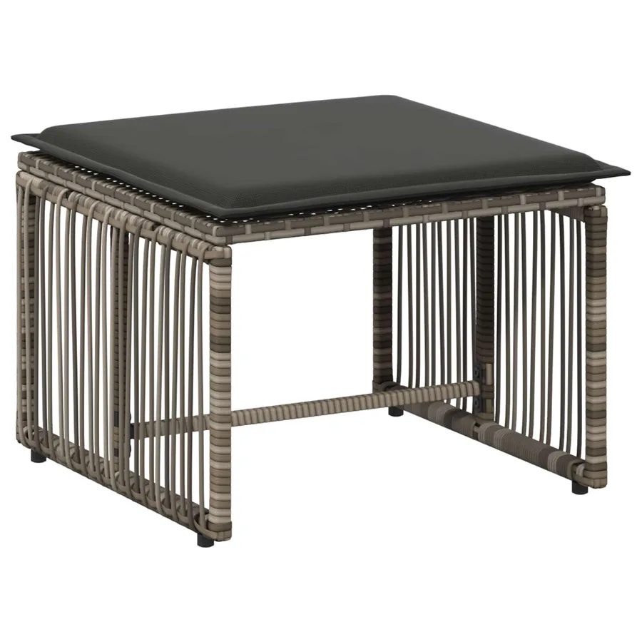 Ensemble de meubles d'extérieur 11 pcs Gris et Gris foncé - 6
