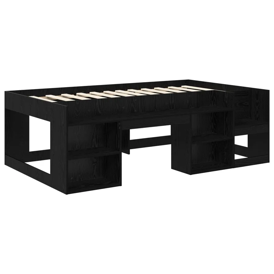 Cadre de lit pour enfants avec rangement Chêne noir - 3