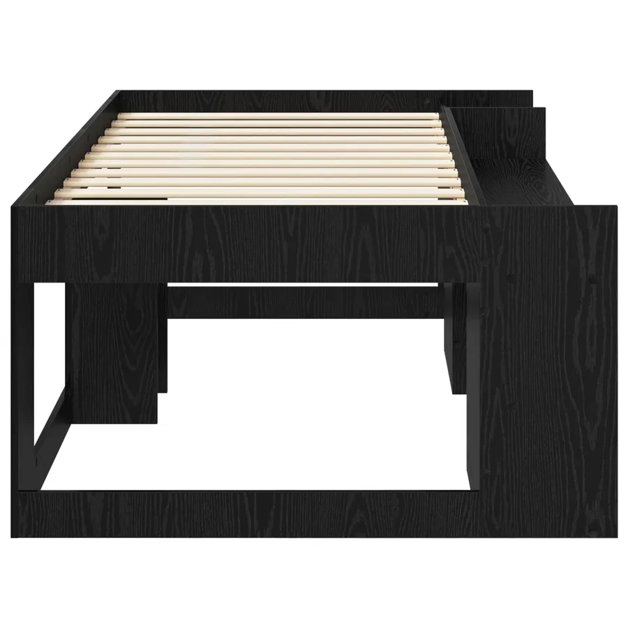 Cadre de lit pour enfants avec rangement Chêne noir - 4
