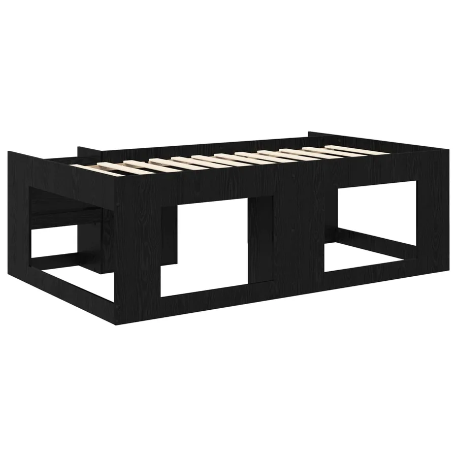 Cadre de lit pour enfants avec rangement Chêne noir - 5