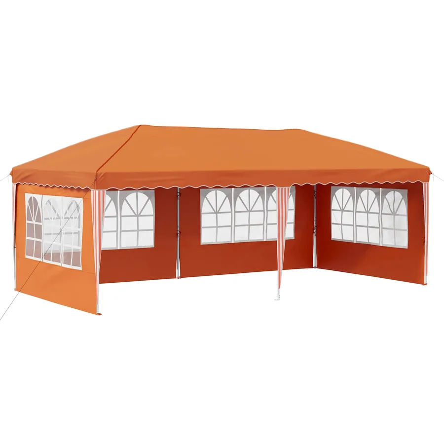 Tente de fête pop-up 575 x 289 x 245 cm Orange - 2