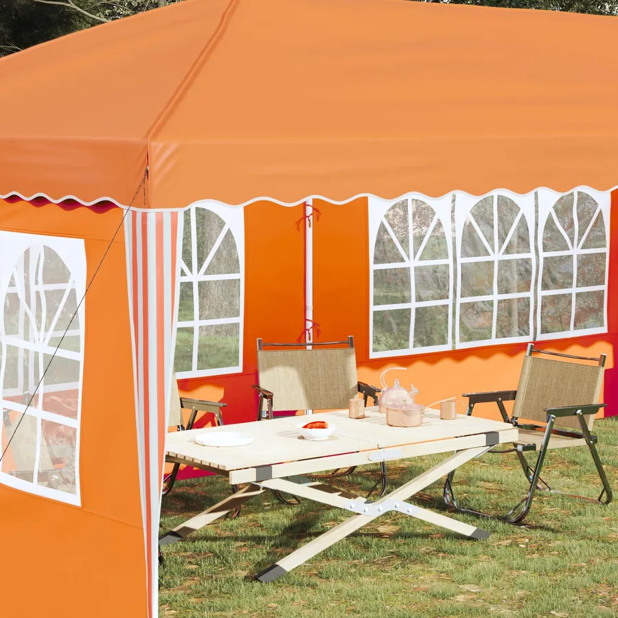 Tente de fête pop-up 575 x 289 x 245 cm Orange - 3