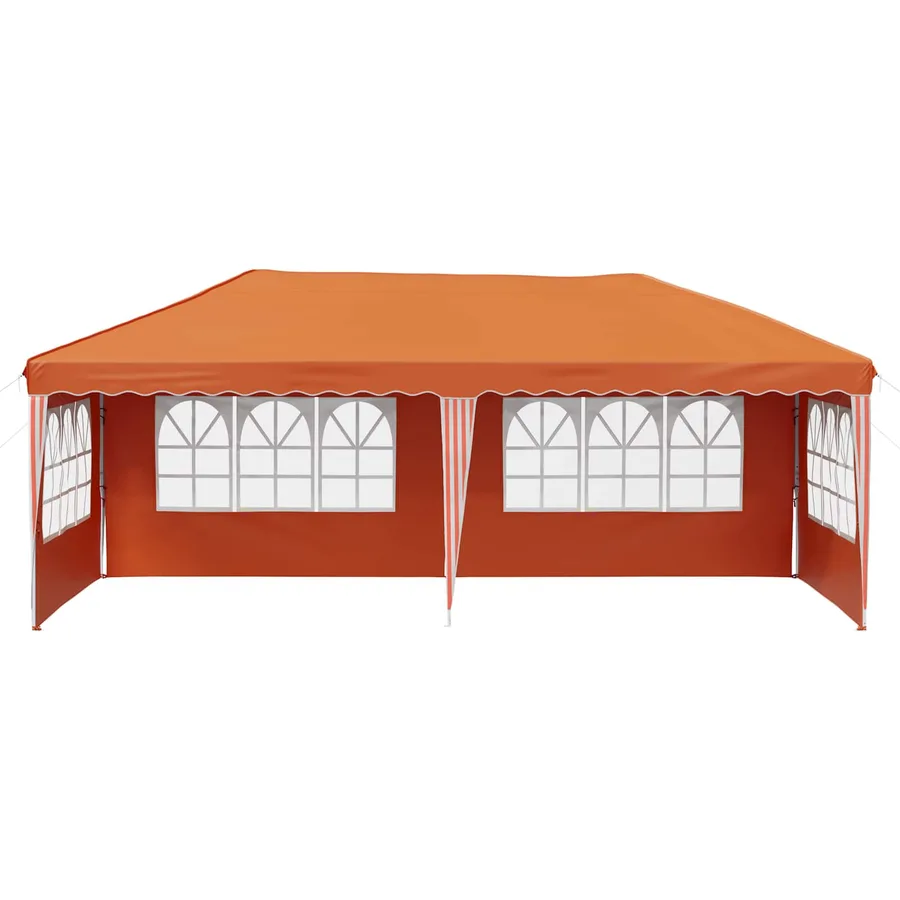 Tente de fête pop-up 575 x 289 x 245 cm Orange - 5