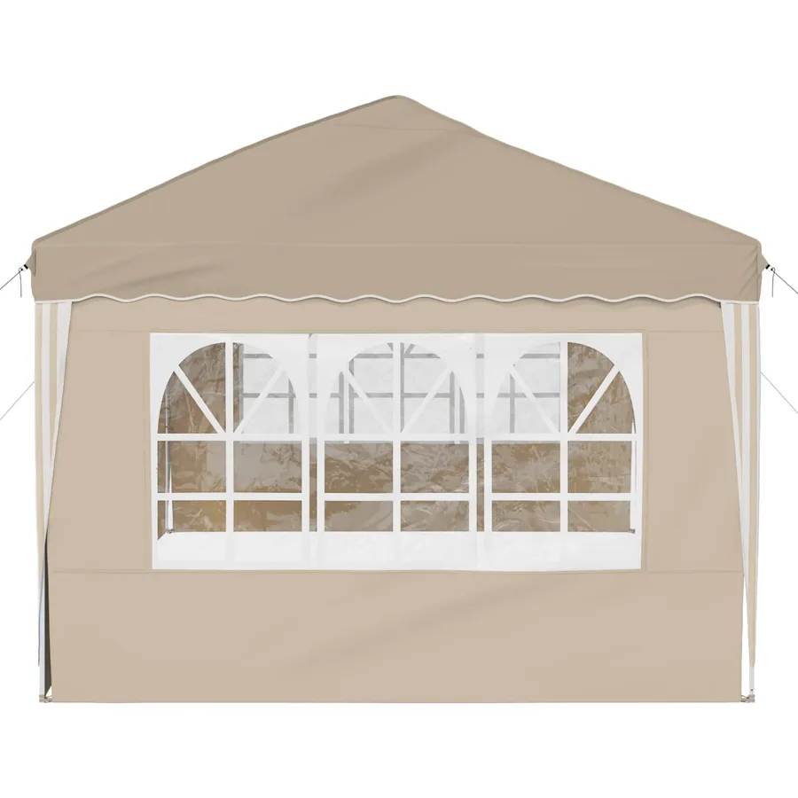 Tente de fête pop-up 575 x 289 x 245 cm Crème - 6