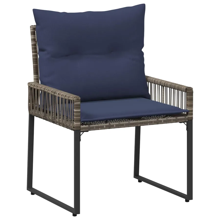Ensemble de meubles d'extérieur 7 pcs Gris et bleu marine - 5