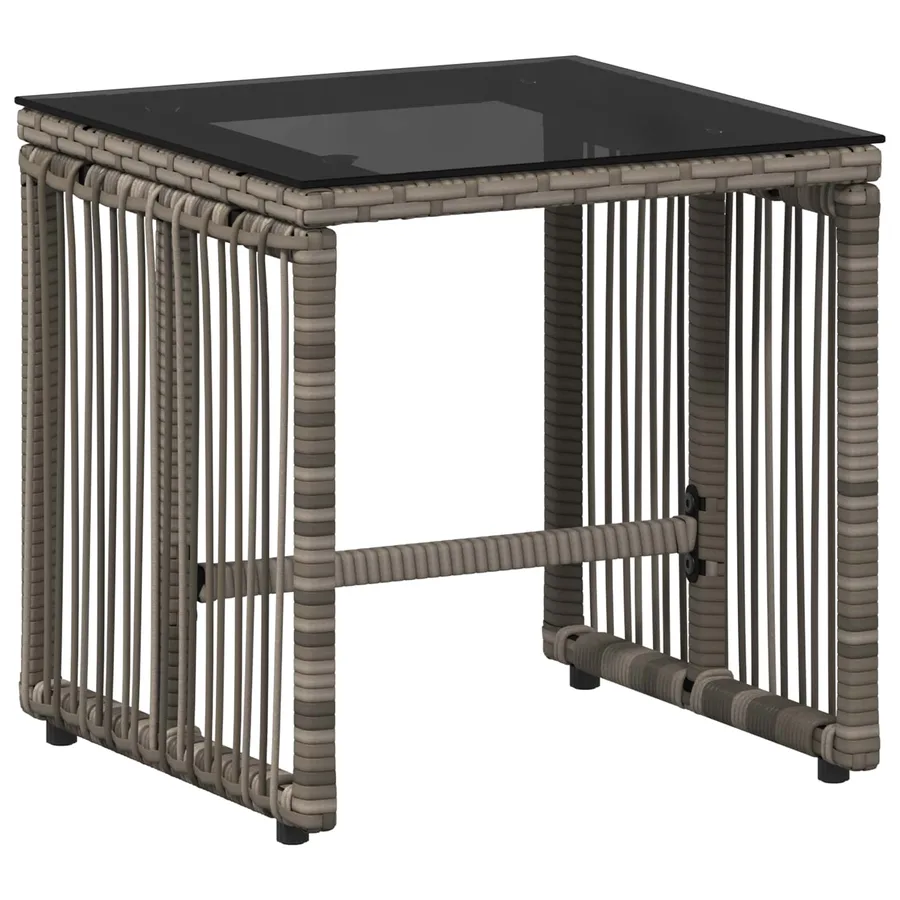 Ensemble de meubles d'extérieur 7 pcs Gris et bleu marine - 6