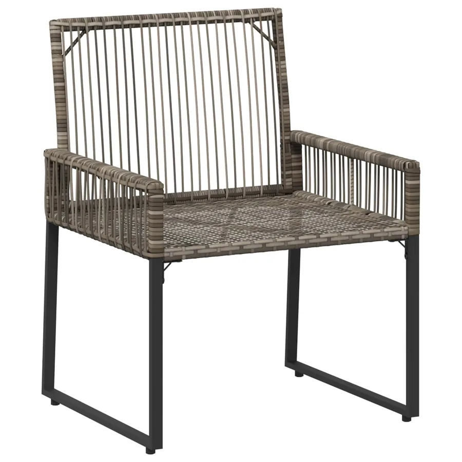 Ensemble de meubles d'extérieur 7 pcs Gris et bleu marine - 7