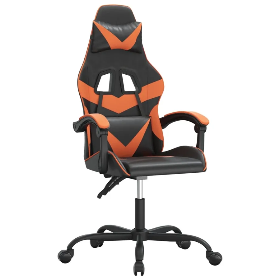 Chaise de jeu Noir et orange Similicuir - 2