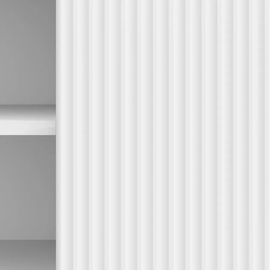 Meuble TV Blanc brillant 102 x 34,5 x 50 cm Bois d'ingénierie - 10