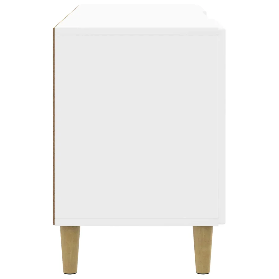 Meuble TV Blanc brillant 102 x 34,5 x 50 cm Bois d'ingénierie - 7