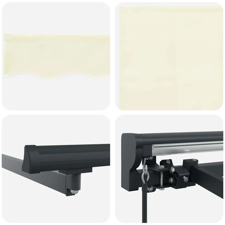 Auvent rétractable manuel Crème 3,5 x 2 m - 7