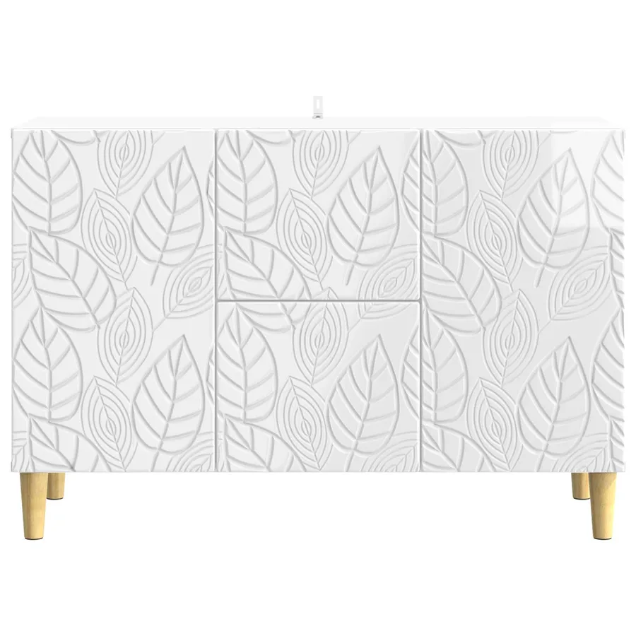 Buffet Blanc brillant 89 x 34,5 x 60 cm Bois d'ingénierie - 5