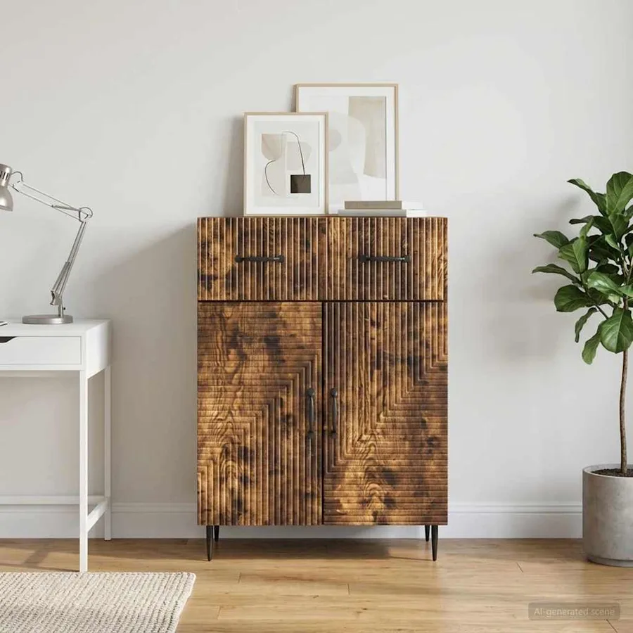 Buffet Chêne fumé 66 x 34,5 x 89,5 cm Bois d'ingénierie - 4