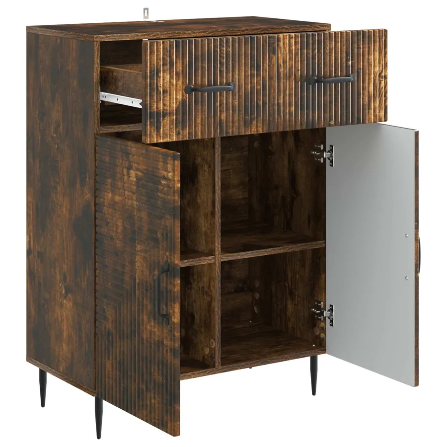 Buffet Chêne fumé 66 x 34,5 x 89,5 cm Bois d'ingénierie - 5