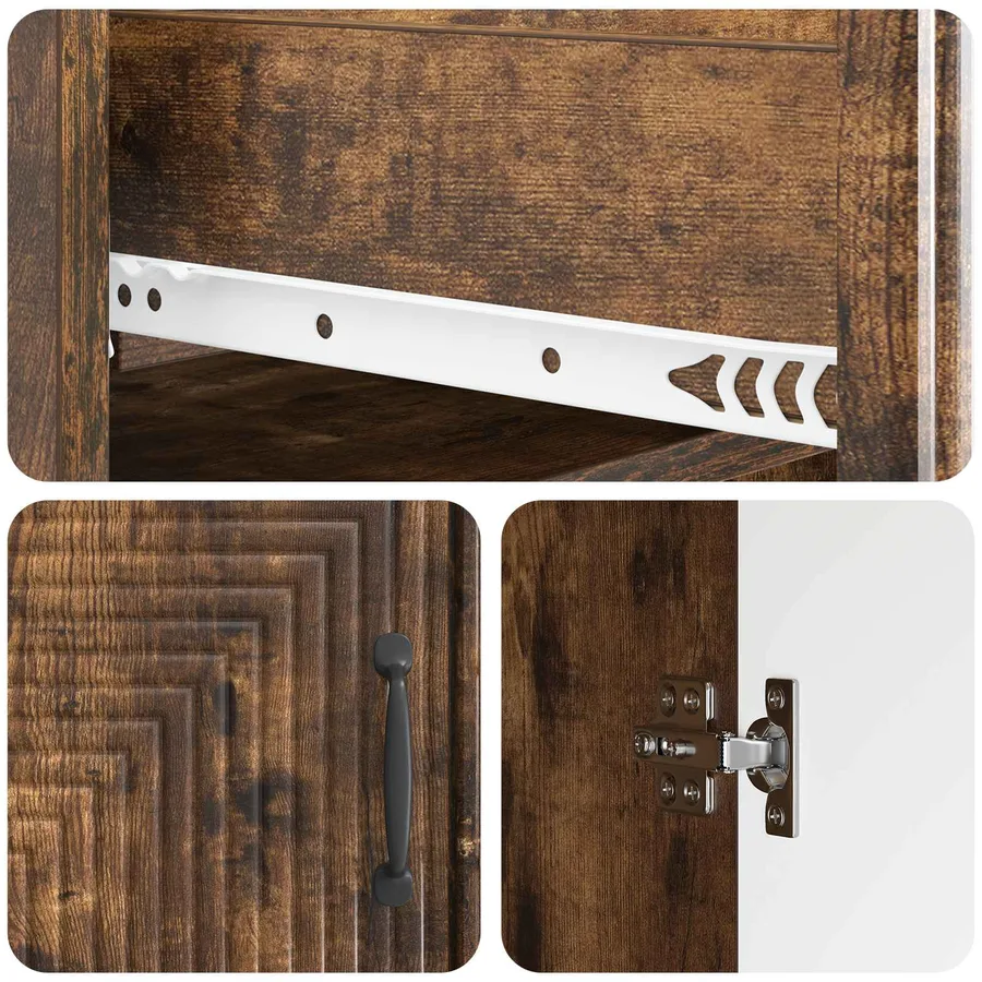 Buffet Chêne fumé 66 x 34,5 x 89,5 cm Bois d'ingénierie - 9
