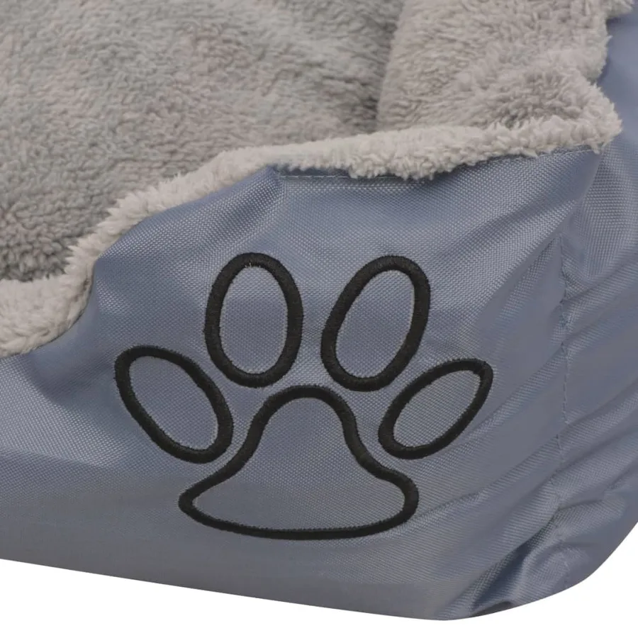 Lit pour chiens avec coussin rembourré Taille L Gris - 4