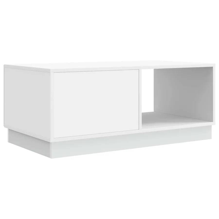 Table basse Blanc 90 x 50 x 37 cm Bois d'ingénierie - 7