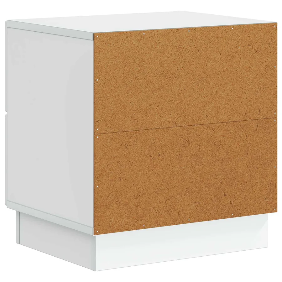 Cabinet de chevet avec tiroir 2 pcs Blanc 43 x 34,5 x 44,5 cm - 9