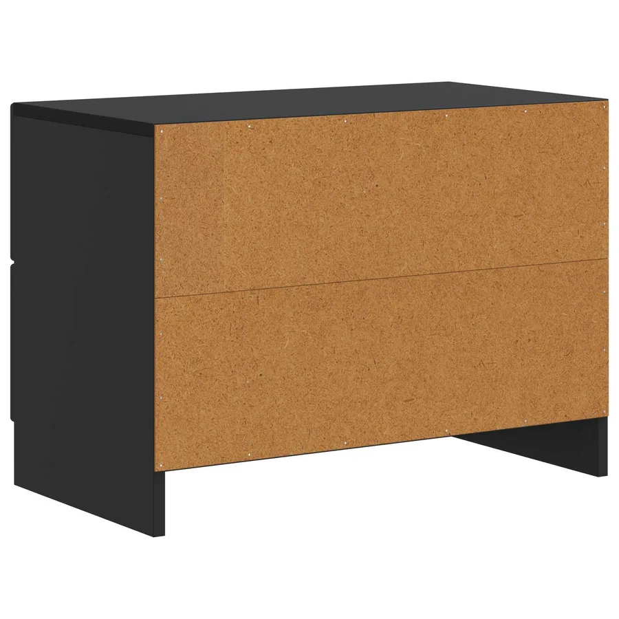 Cabinet de chevet Noir 62 x 34,5 x 44,5 cm Bois d'ingénierie - 7