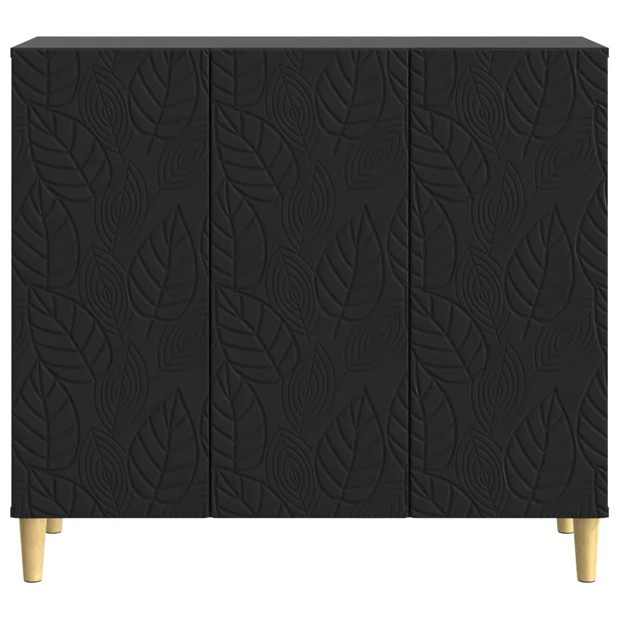 Buffet Noir 89 x 34,5 x 80 cm Bois d'ingénierie - 5