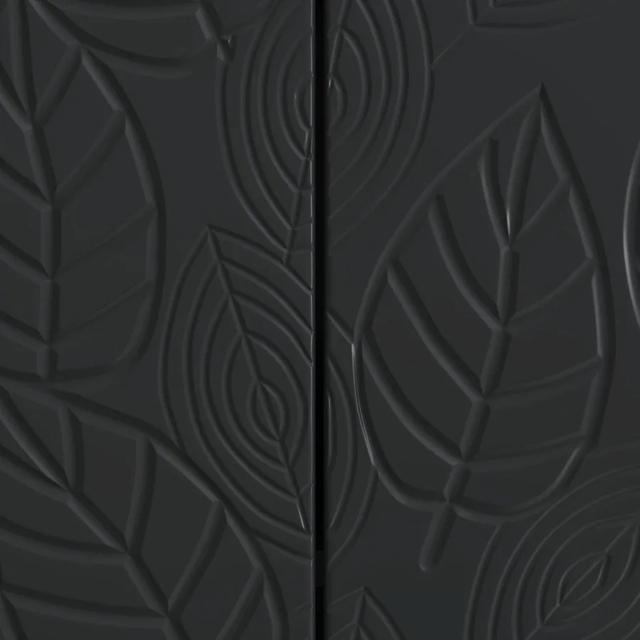 Buffet Noir 89 x 34,5 x 80 cm Bois d'ingénierie - 9