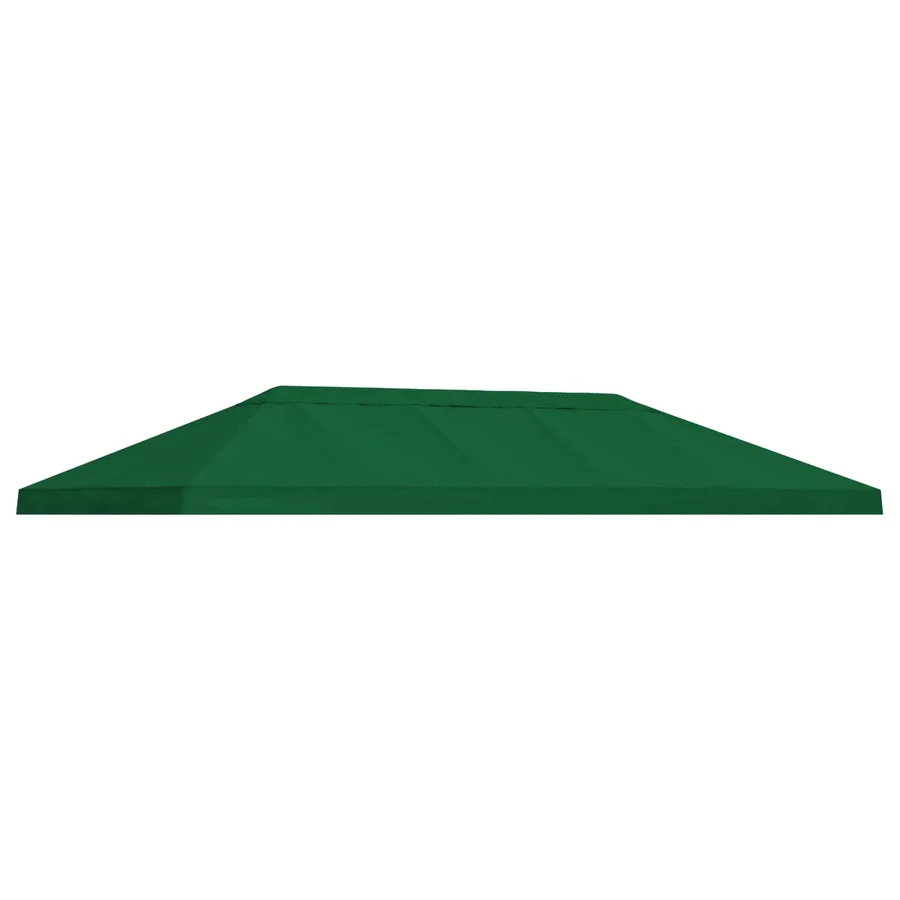 Housse de canopée de gazebo 6 x 3 m Vert Polyester 190 - 2
