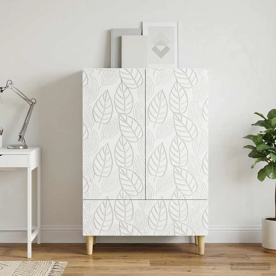 Buffet Blanc 66 x 34,5 x 95 cm Bois d'ingénierie