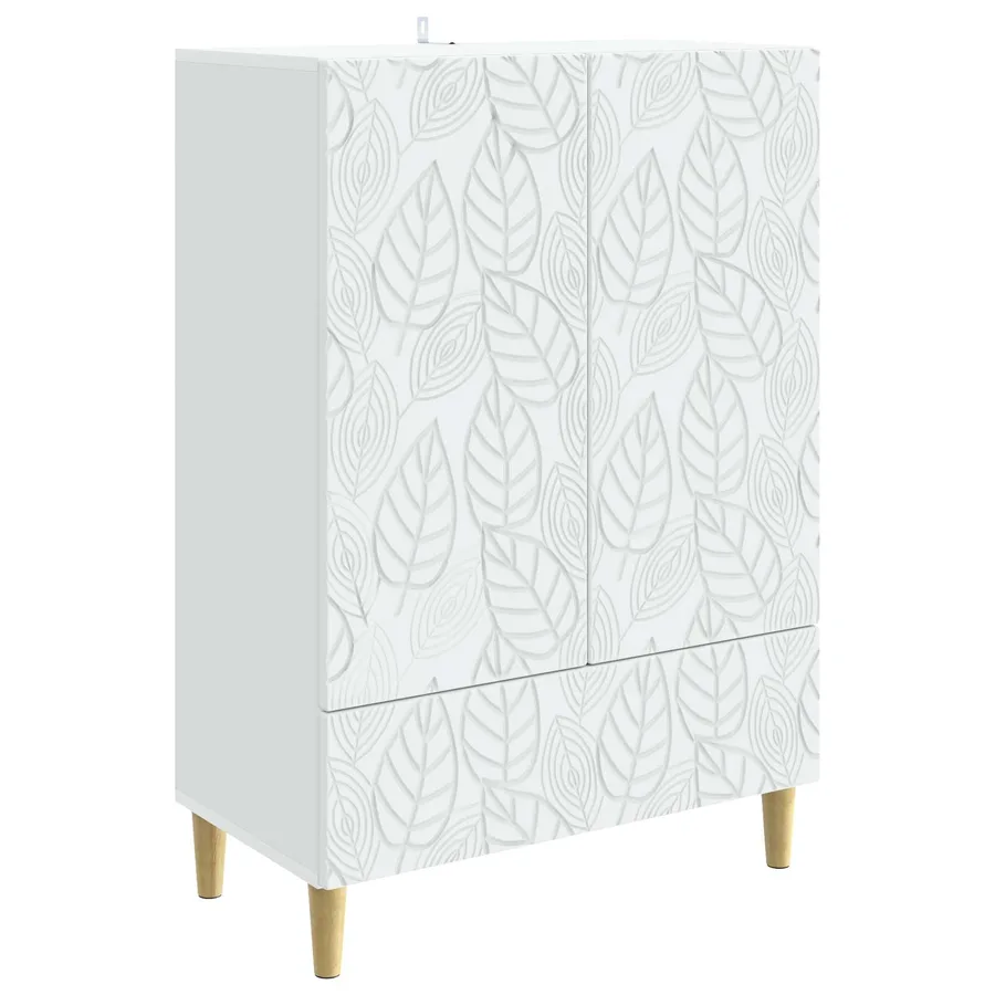 Buffet Blanc 66 x 34,5 x 95 cm Bois d'ingénierie - 2