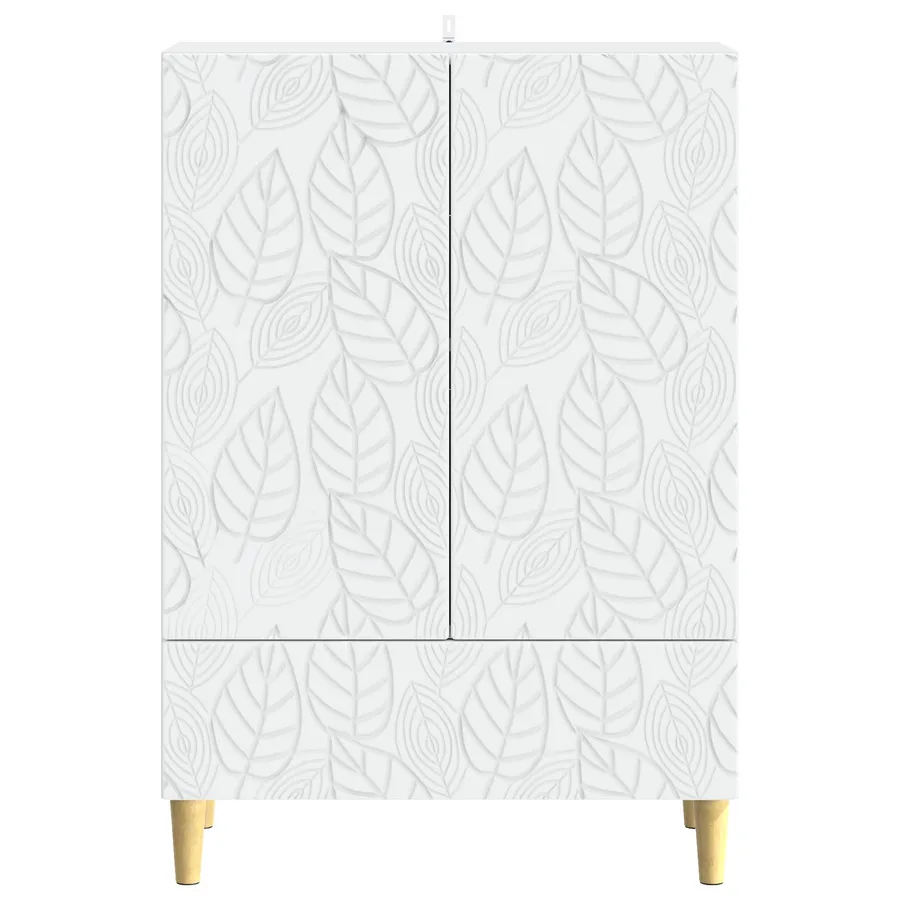 Buffet Blanc 66 x 34,5 x 95 cm Bois d'ingénierie - 5