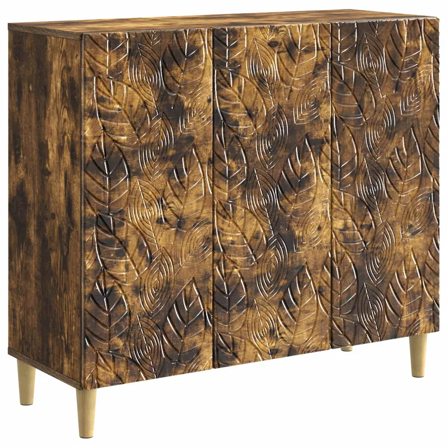 Buffet Chêne fumé 89 x 34,5 x 80 cm Bois d'ingénierie - 2