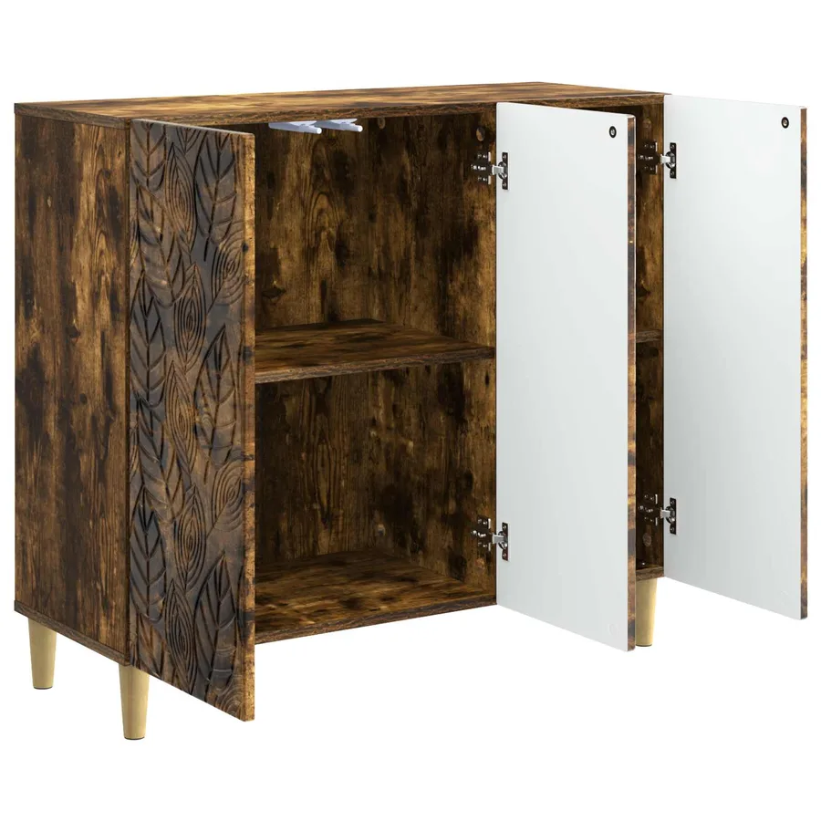 Buffet Chêne fumé 89 x 34,5 x 80 cm Bois d'ingénierie - 4