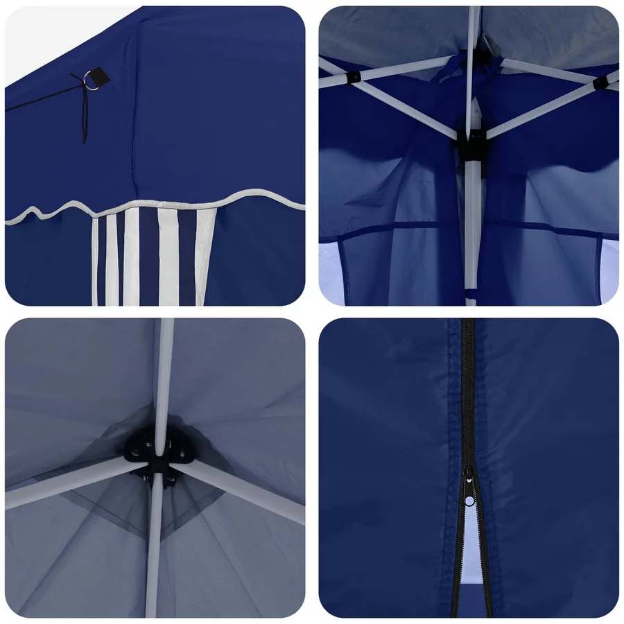 Tente de fête pop-up 575 x 288 x 245 cm Bleu - 11